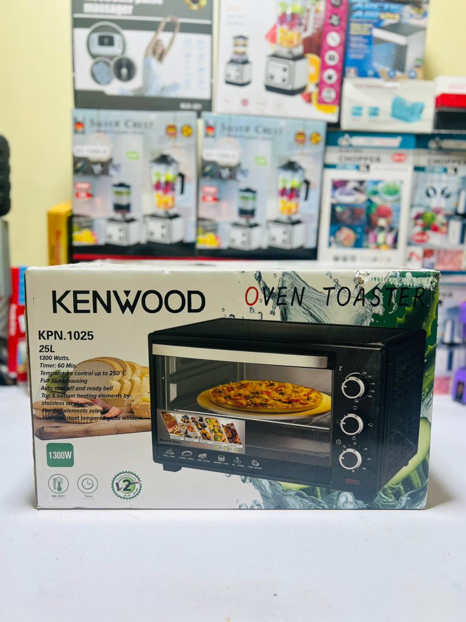 Kenwood 25L Electric Baking Oven  toaster  With Double Tray & Rotisserie Grill  ,  1300 Watt