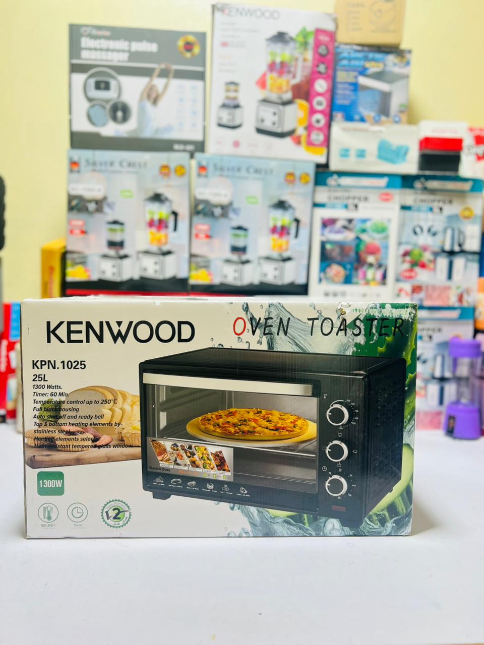 Kenwood 25L Electric Baking Oven  toaster  With Double Tray & Rotisserie Grill  ,  1300 Watt