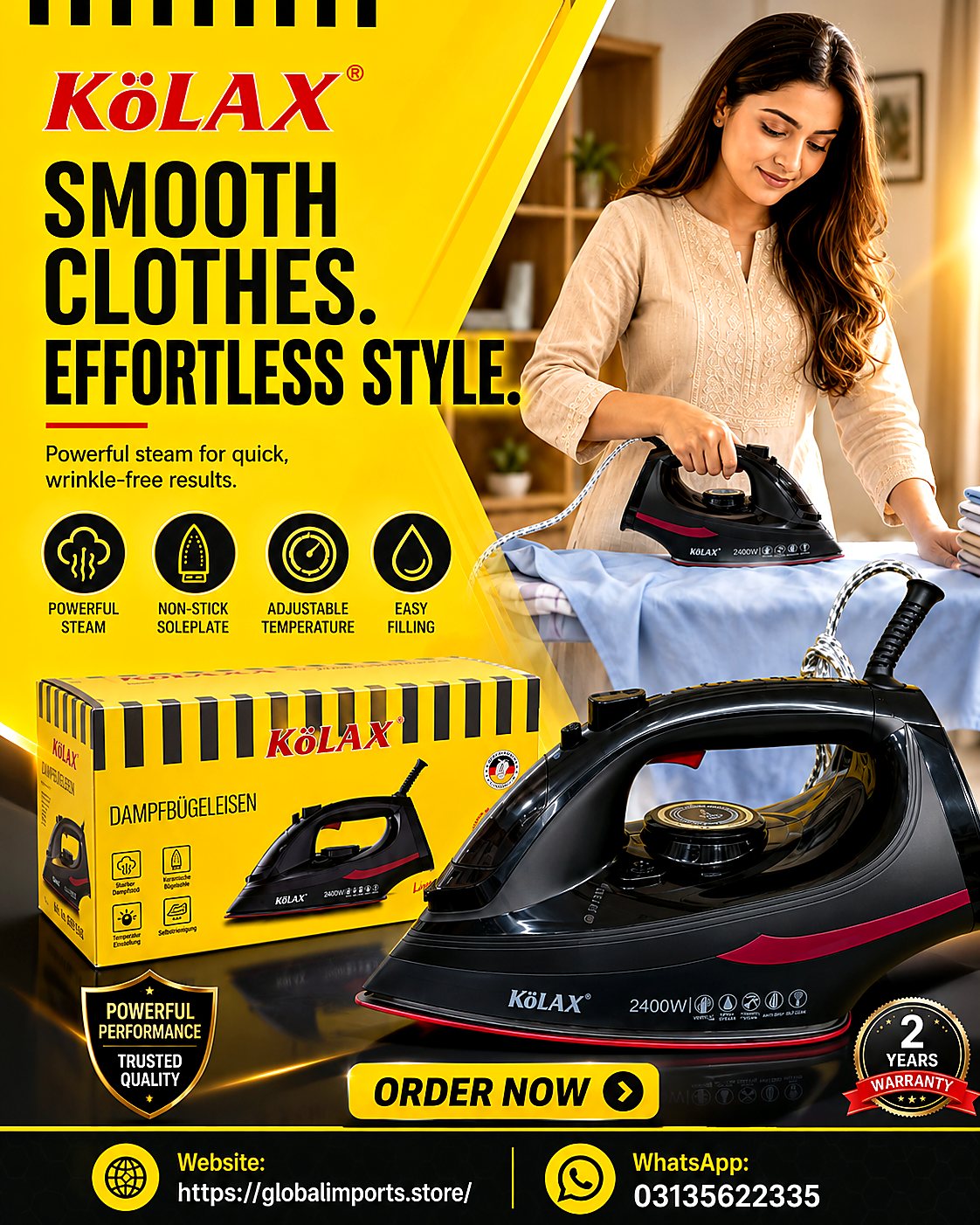 Kolax German-Brand Steam Iron